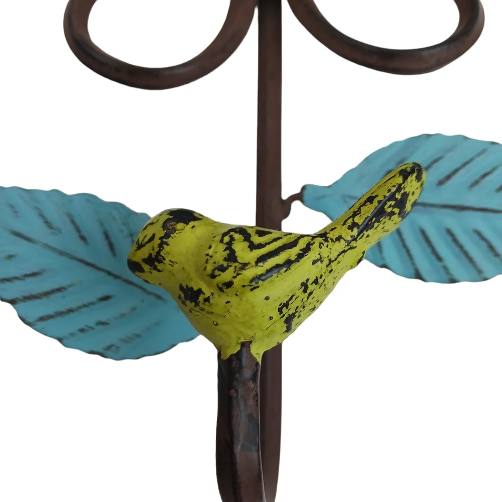 Metal Bird & Flower single Hook 10